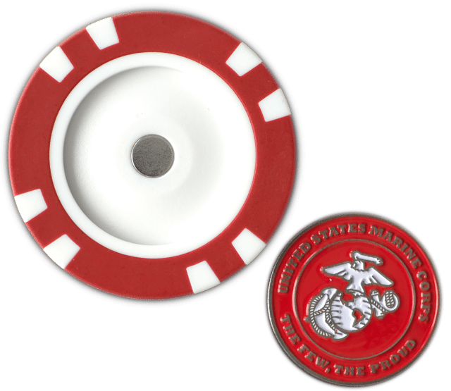 Officially Licensed U.S. Marines Poker Chip Ball Marker