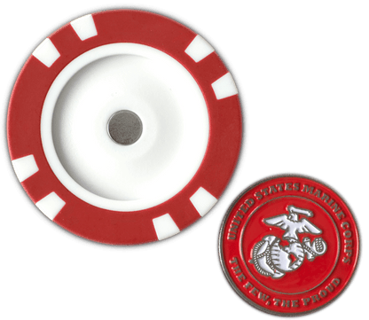 Officially Licensed U.S. Marines Poker Chip Ball Marker