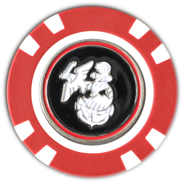 Officially Licensed U.S. Marines Poker Chip Ball Marker