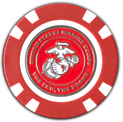 Officially Licensed U.S. Marines Poker Chip Ball Marker