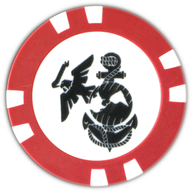 Officially Licensed U.S. Marines Poker Chip Ball Marker