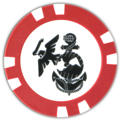 Officially Licensed U.S. Marines Poker Chip Ball Marker