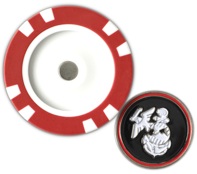 Officially Licensed U.S. Marines Poker Chip Ball Marker