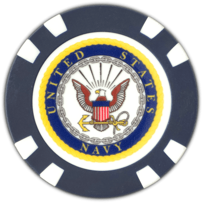 Officially Licensed U.S. Navy Poker Chip Ball Marker