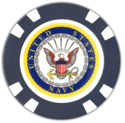 Officially Licensed U.S. Navy Poker Chip Ball Marker