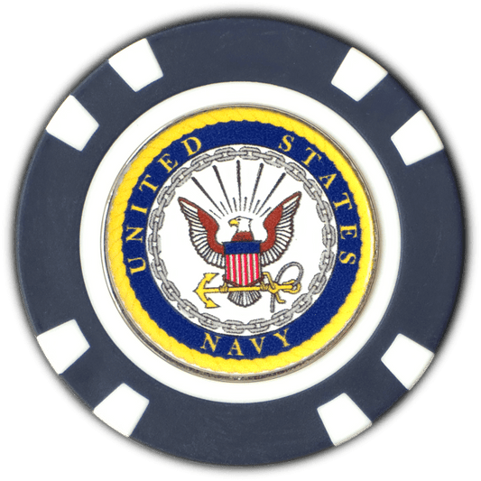 Officially Licensed U.S. Navy Poker Chip Ball Marker