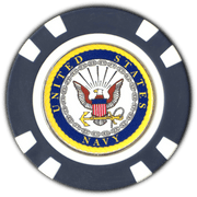 Officially Licensed U.S. Navy Poker Chip Ball Marker