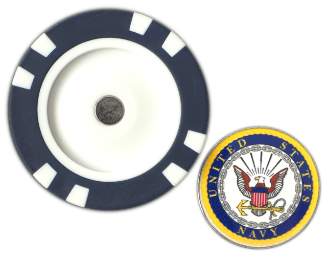 Officially Licensed U.S. Navy Poker Chip Ball Marker