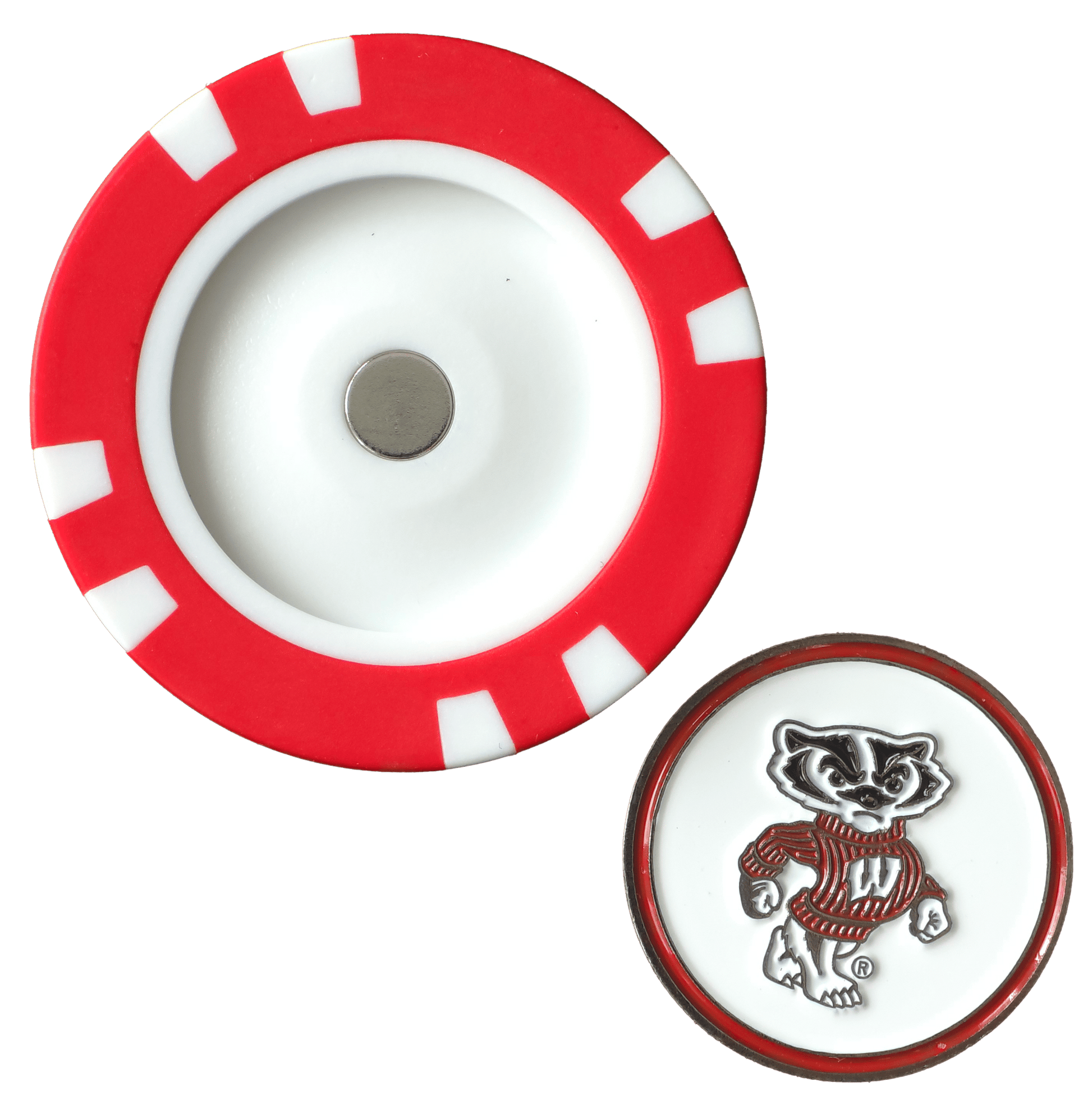Officially Licensed Wisconsin Badgers Poker Chip Ball Marker