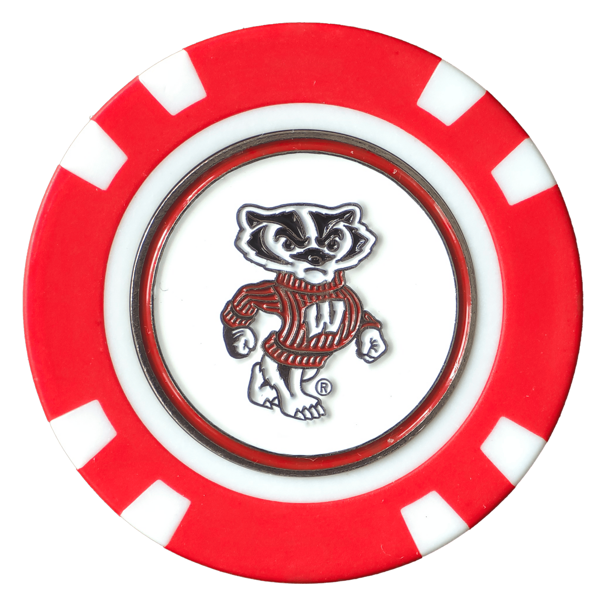 Officially Licensed Wisconsin Badgers Poker Chip Ball Marker