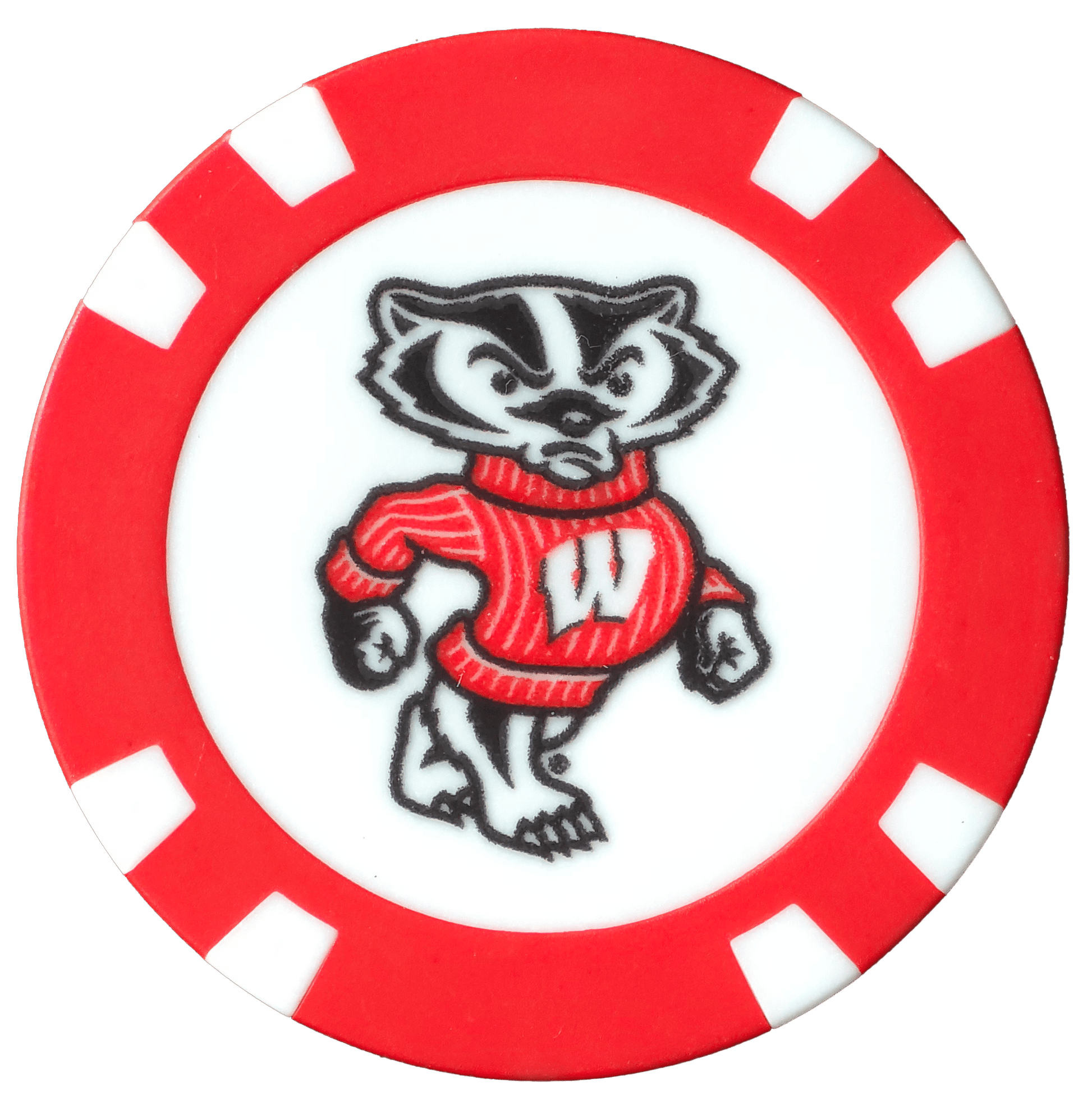 Officially Licensed Wisconsin Badgers Poker Chip Ball Marker
