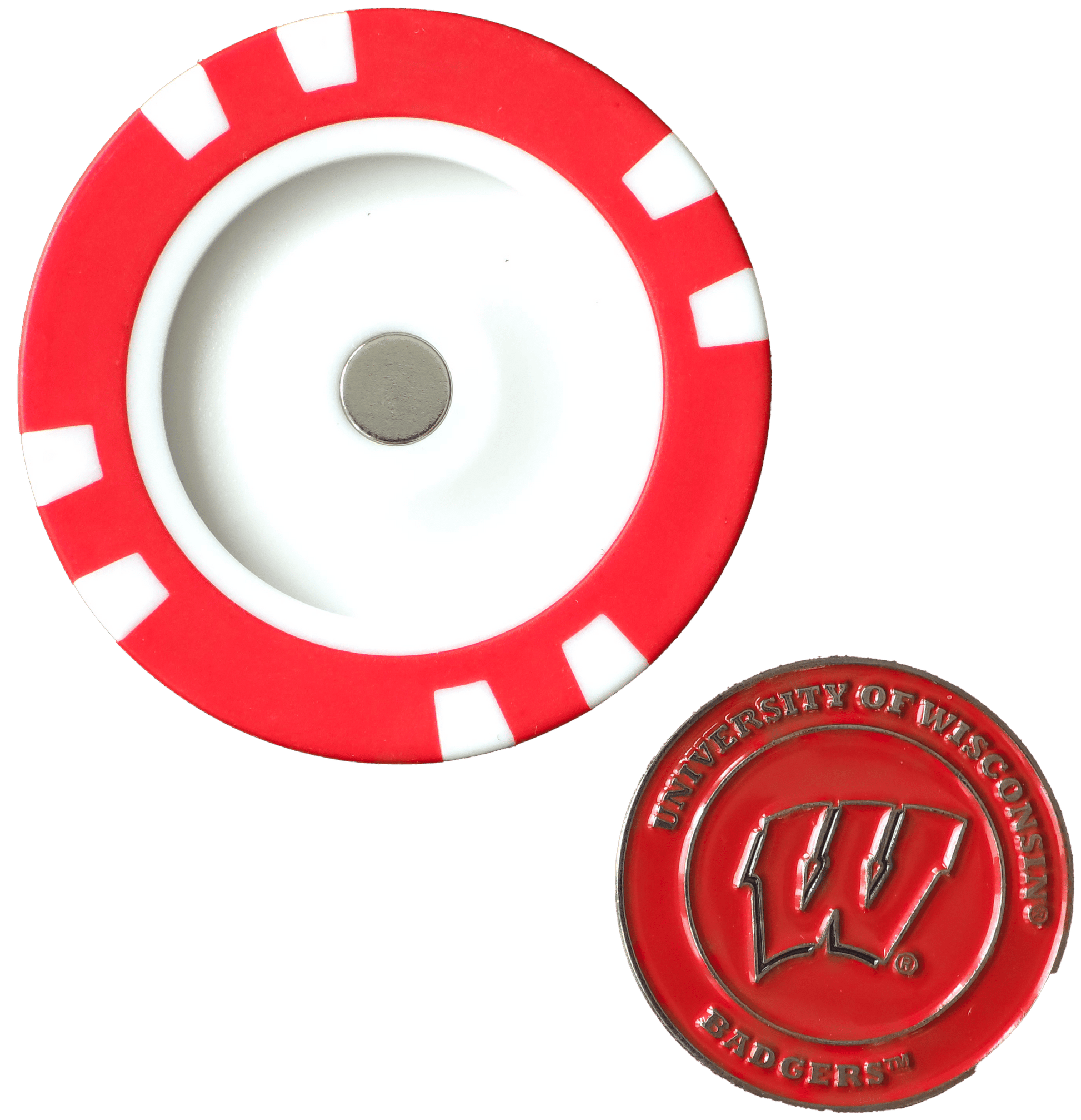 Officially Licensed Wisconsin Badgers Poker Chip Ball Marker