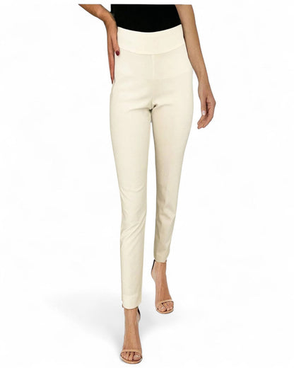 Krazy Larry P21 Microfiber Straight Leg Pant - Ivory