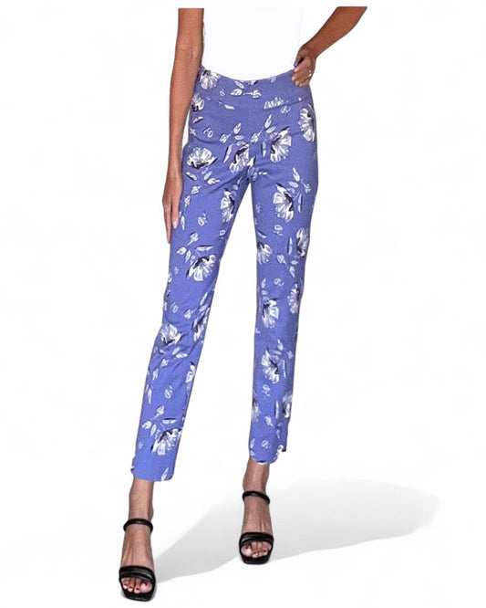 Krazy Larry P507 Pull on Pant - Lilac Flowers