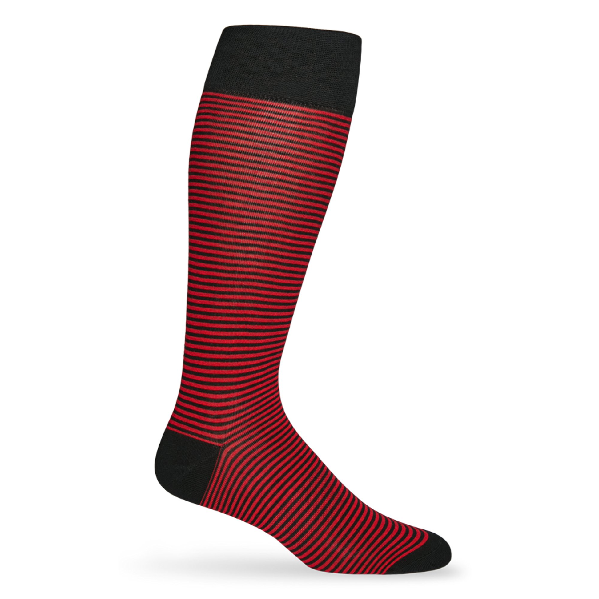 Red and Black - Mini Stripe Socks