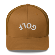 Upside Down Golf Arch Trucker Cap