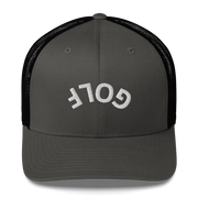 Upside Down Golf Arch Trucker Cap