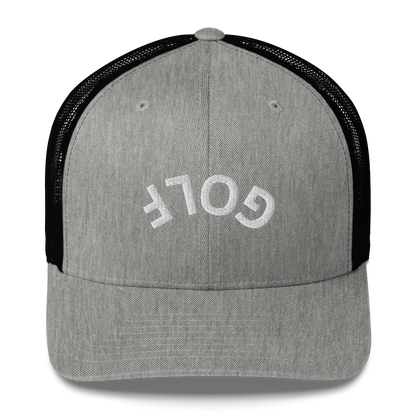 Upside Down Golf Arch Trucker Cap