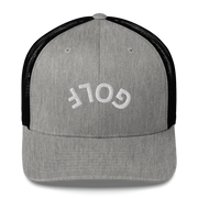 Upside Down Golf Arch Trucker Cap