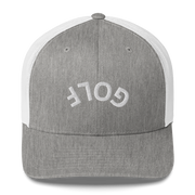 Upside Down Golf Arch Trucker Cap