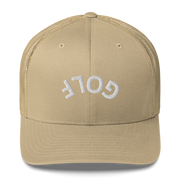 Upside Down Golf Arch Trucker Cap