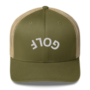 Upside Down Golf Arch Trucker Cap