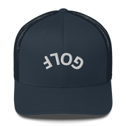 Upside Down Golf Arch Trucker Cap