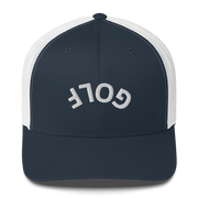 Upside Down Golf Arch Trucker Cap