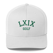 Collegiate Arch Trucker Cap - Green Logo
