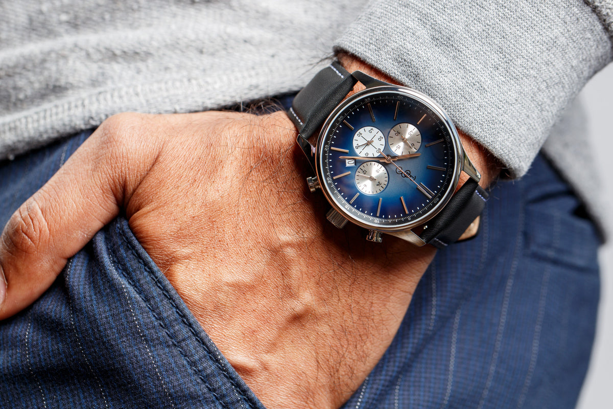 Blue Retro Chronograph