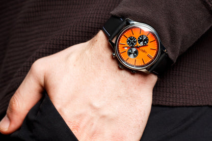 Orange and Black Chronograph