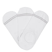 White Cotton No-Show Socks - 3 Pack