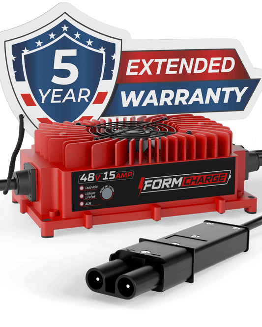 YAMAHA 48V Golf Cart Charger - G19 & G22 - 48V 15A Lithium, LiFePO4, Lead Acid, AGM